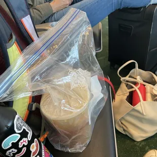 Lovingly packed peanut curry for TSA approval