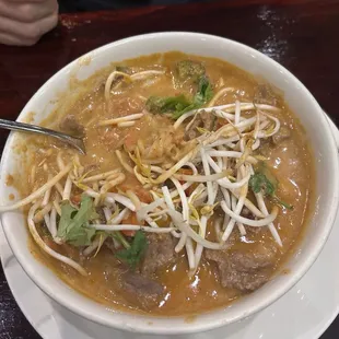 Beef rainbow noodles
