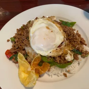 pork gapow lunch special