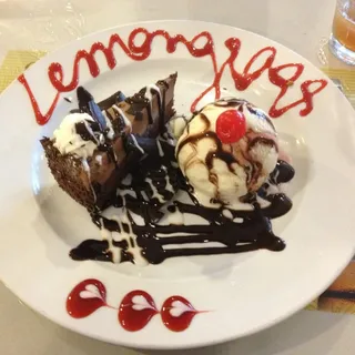 Great Wall of Chocolate With Vanilla Ice Cream