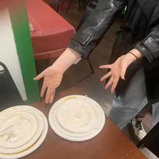 This was the chicken curry combo meal. We were so excited to eat, we forgot to take a picture. Made the clean plate club!