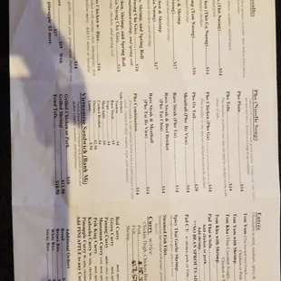 the menu