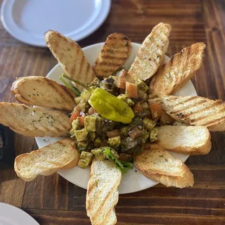 Truffle Eggplant Bruschetta