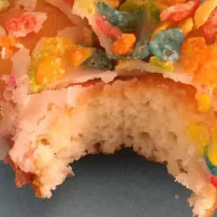 Fruity Pebbels donut is yummy