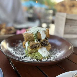 a plate of food on a table