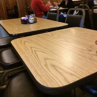 people sitting at tables in a restaurant