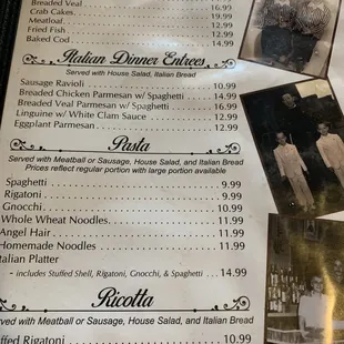 sushi and sashimi, menu