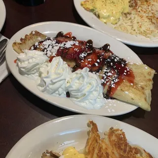 Strawberries and Creme Crepes