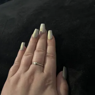 Cat eye polish coffin shape