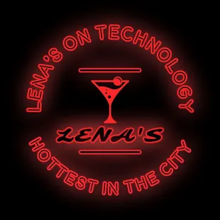  neon sign with a martini