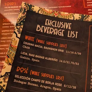 Surprised but happy to see Cousino Macul wine on the menu