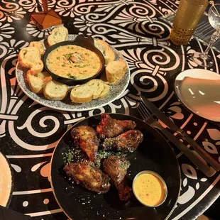 Lena's Crab Dip: Garlic-Parmesan Wings