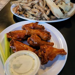 Half dozen spicy bbq wings