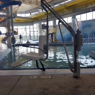 Pool area with lift