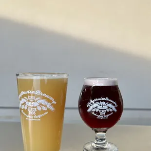 Hazy ale and pomegranate sour