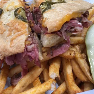 Hot Pastrami Sandwich