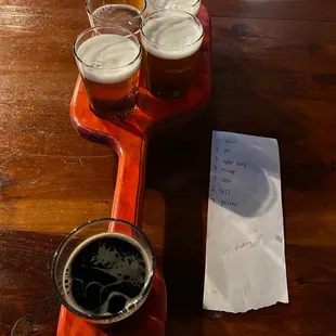 Flight of beer
