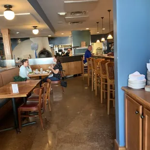 the dining area of the restaurant