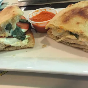 Grilled chicken panini