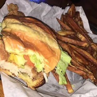 Pork tenderloin sandwich