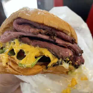 Pastrami burger combo