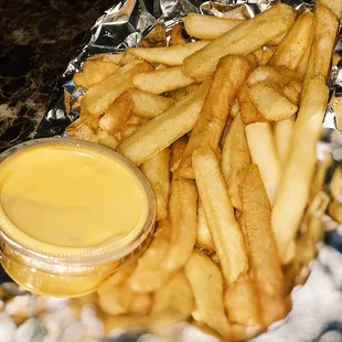 Cheese fries. Make sure to ask for cheese on side when taking to go to avoid fries getting soggy.