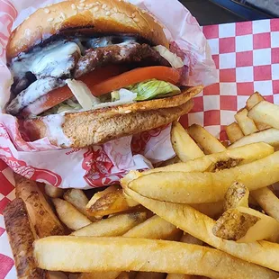 Mushroom Burger &amp; Fries