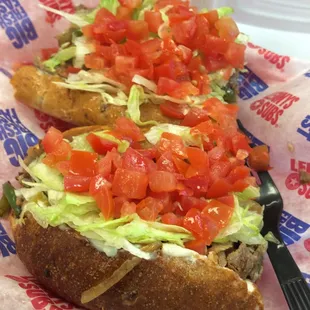 Loaded philly cheese steak sub