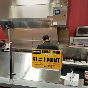 customers at the counter