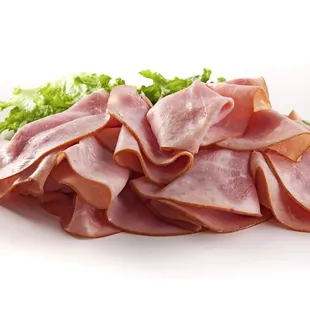 ham slices on a plate