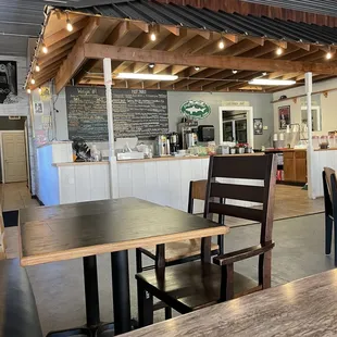 the inside of a restaurant