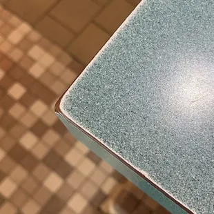 Friendly worn counter edges from 30 years of service.