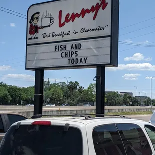 front sign