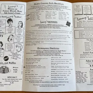 Menu side 1