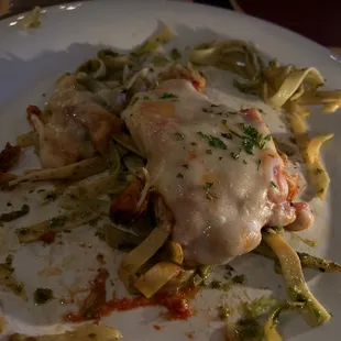 Chicken Parm....no flavor. Risotto was even worse.