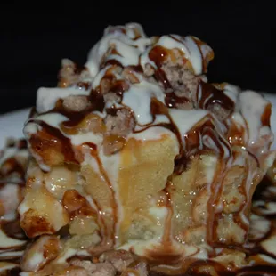 a plate of dessert