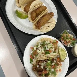 Fish tacos and chicharon