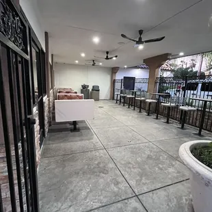 Outside patio seating