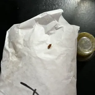 Asada Burrito .. baby roach