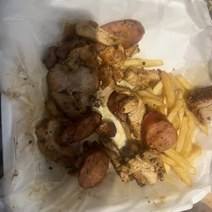 a plate of food on a table