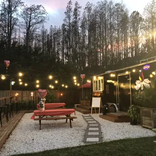 outside