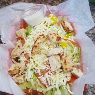 Loaded grilled chicken salad