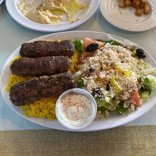 Kafta Kebab Platter