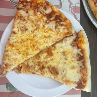 Two cheese slices lunch special