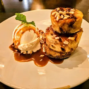 The rum-soaked bread pudding is an excellent way to end a meal.