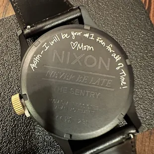 Back of a watch