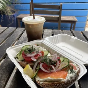 Lox Bagel Breakfast Sandwich