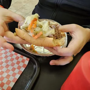 Italian beef sandwich