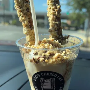 Nutty Nutella Churro Sundae