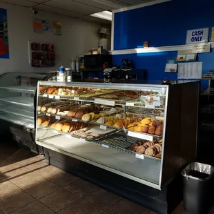 a display of pastries and pastries